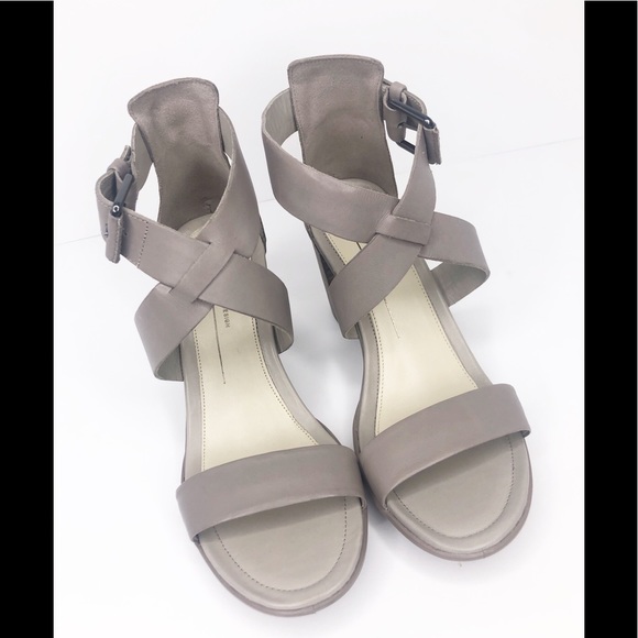 Ecco moon rock block sandals heels strappy 38/8 - Picture 4 of 7